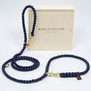 laisse pour chien en corde bleu marine