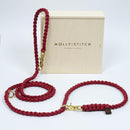 laisse pour chien en corde bordeau