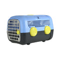 Caisse de transport pour chiens et chats bleu et jaune