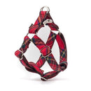 Harnais parachute pour chien tartan rouge